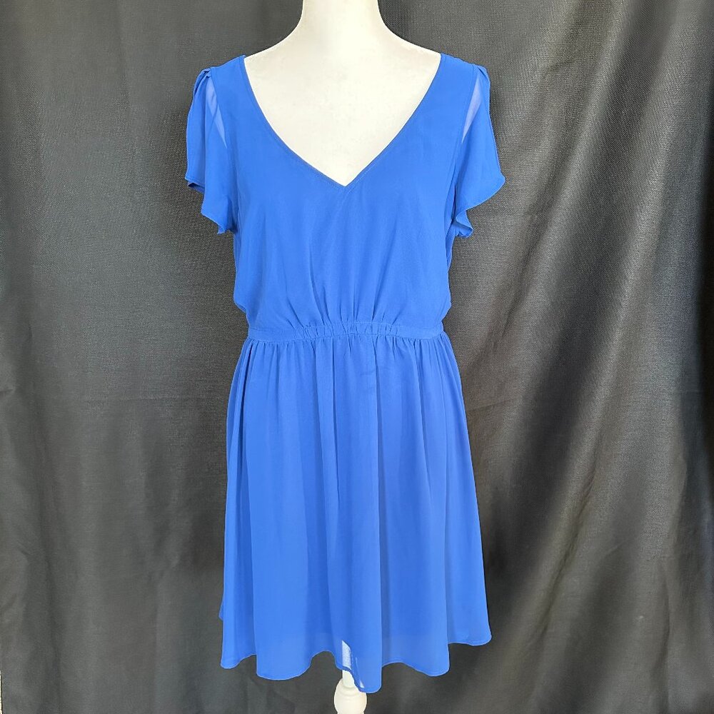 Express Royal Blue Short Sleeve Dress Medium